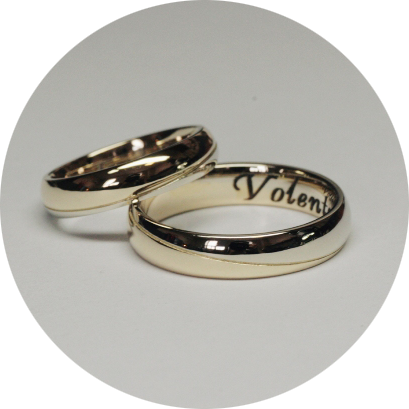 Венчальные кольца из белого золота